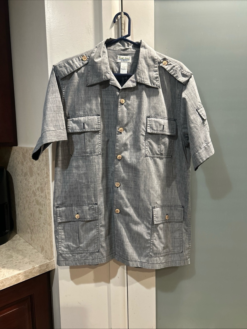 Surf Line Hawaii Vintage Mens Button Up Shirt XL